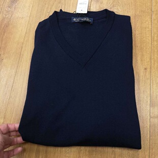 Brooks Brothers布克兄弟男士高端款V领羊毛打底衫针织套头毛衣