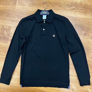 L码Brooks Brothers布克兄弟男士经典长袖珠地棉修身纯色polo衫