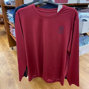 Brooks Brothers布克兄弟春夏季薄款速干冰丝皮肤衣长袖印花T恤