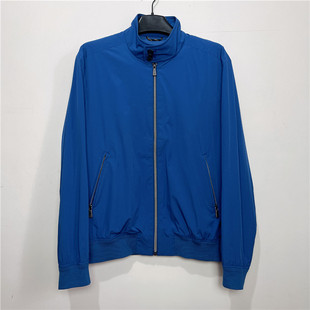 Brooks Brothers布克兄弟男士薄款防风单层立领休闲纯色夹克外套