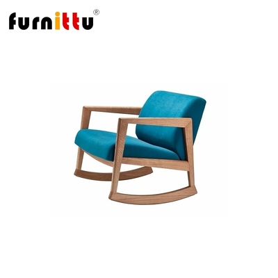 furnittu创意设计师家具 866f armchair/实木摇椅 进口布艺沙发椅