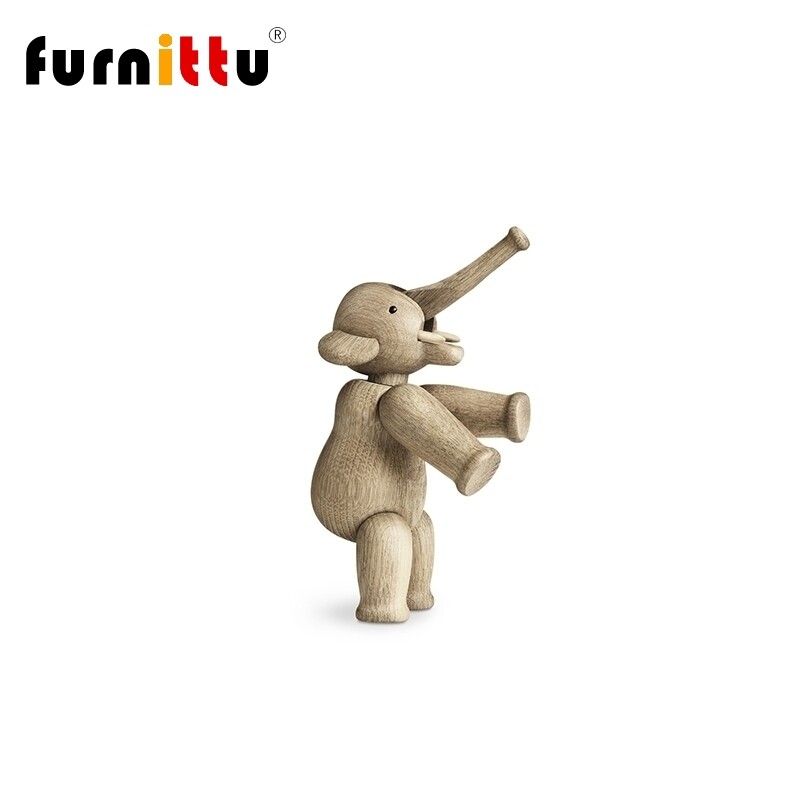 furnittu创意设计师摆件 elephant/ 大象 实木动物家居工艺装饰品 - 实物图