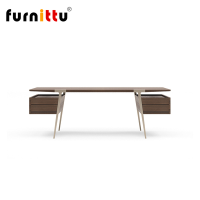 furnittu实木意式轻奢办公桌