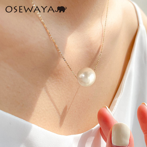 OSEWAYA项链日韩925银珍珠吊坠