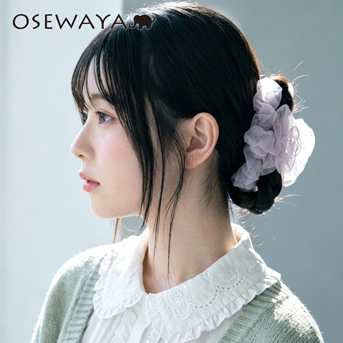 OSEWAYA日系珠光花朵鲨鱼夹