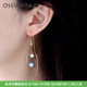 OSEWAYA耳线宇宙星球设计感复古磨砂长款 耳环 耳饰女高级感新款