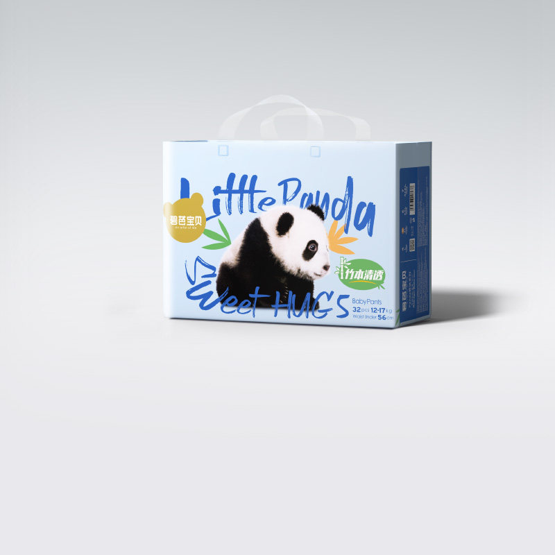 碧芭宝贝熊猫胖达系列婴儿纸尿裤S-XL柔软透气拉拉裤L-3XL尿不湿