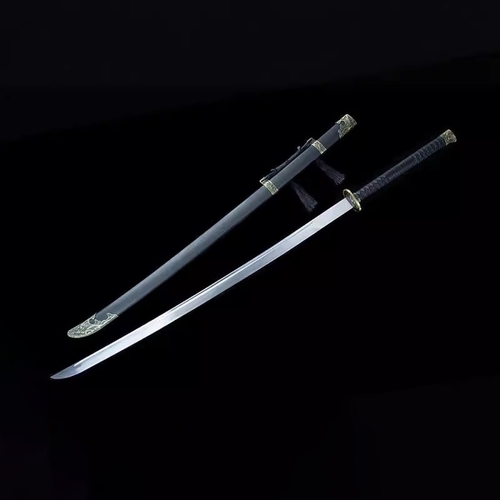 龙泉刀剑双手苗刀一体刀剑绣春刀戚家刀高锰钢长刀冷兵器未开刃