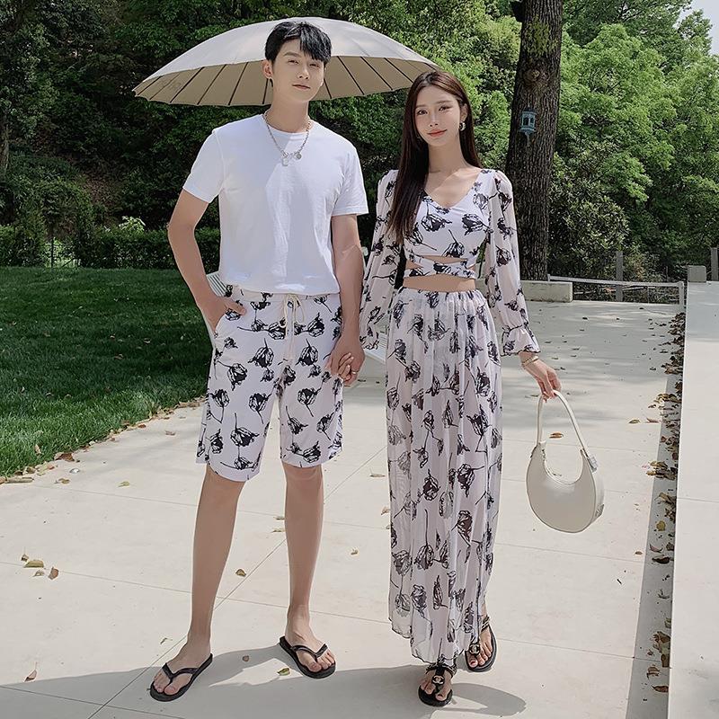 情侣泳衣女三件套分体裙式比基尼遮肚显瘦度假性感聚拢仙女范泳衣