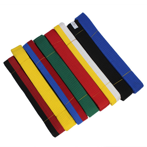 蓝绿比赛刺绣字定制跆拳道道带