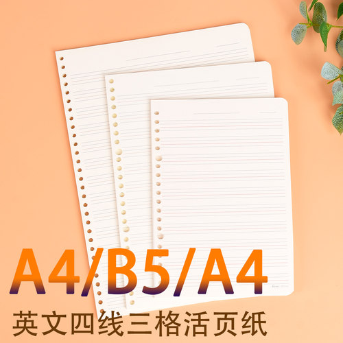 horn号角英文活页纸活页本替换页