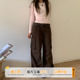 设计感提臀阔腿显瘦大口袋裤 橘子树在哪儿美式 女秋季 裤 子 复古工装