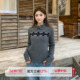 设计感显瘦正肩套头毛衣 女款 橘子树在哪儿复古灰色菱格针织衫 冬季