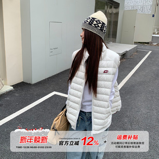 橘子树在哪儿轻薄排骨羽绒马甲女外穿冬季 休闲叠穿保暖立领背心 款