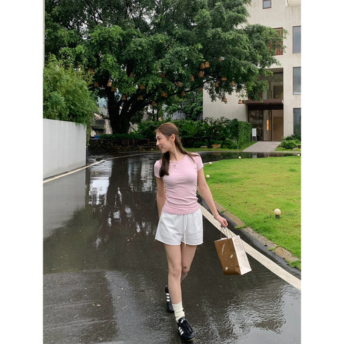 橘子树在哪儿韩系抽绳休闲短裤女