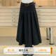 橘子树在哪儿学院风毛呢百褶半身裙女秋冬高腰a字长裙