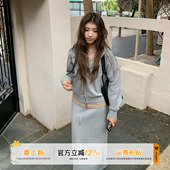 秋连帽卫衣外套抽绳半身裙两件套 橘子树在哪儿韩系套装 清仓价