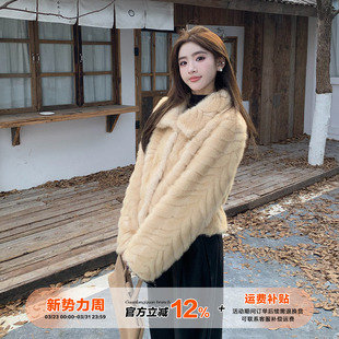 富家千金显瘦毛毛外套 橘子树在哪儿韩系环保皮草女冬季 限时价