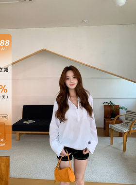 橘子树在哪儿纯棉防晒长袖衬衫女