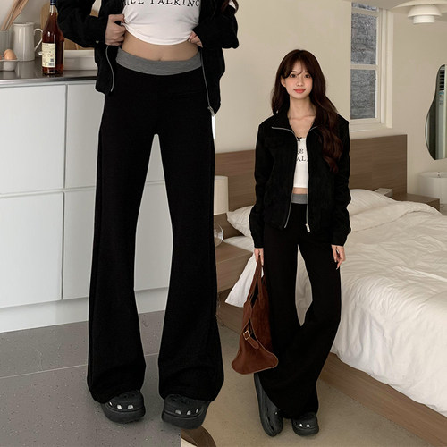 橘子树在哪儿腰头撞色休闲喇叭裤