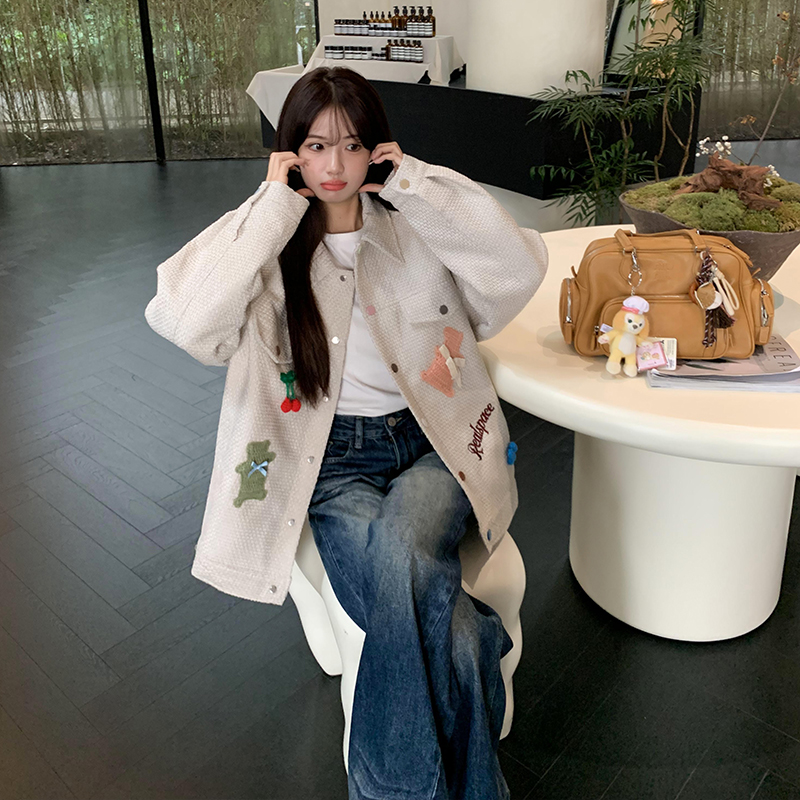 橘子树在哪儿毛巾绣肌理感外套