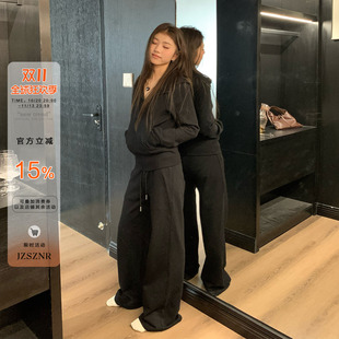 橘子树在哪儿韩系套装女秋季松弛感运动卫衣外套显瘦休闲裤两件套