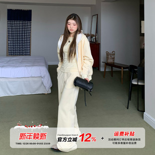 连帽外套直筒卫裤 秋季 橘子树在哪儿运动休闲套装 两件套 5折款