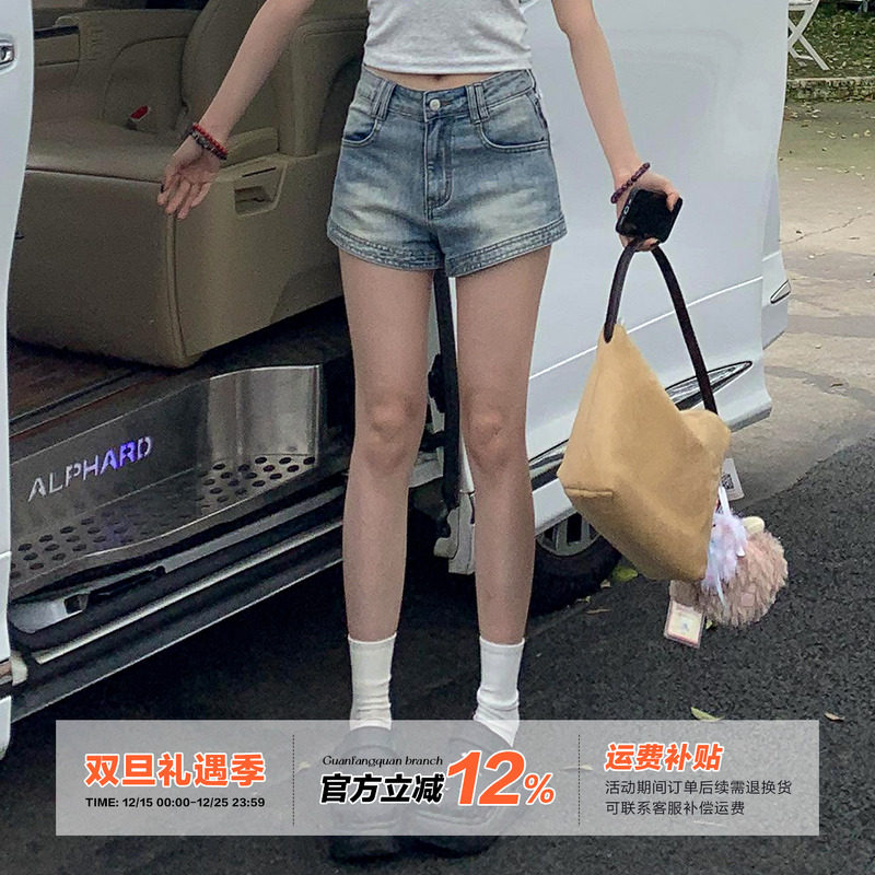 橘子树在哪儿复古牛仔女团短裤