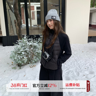 【清仓价】橘子树在哪儿黑色90白鸭绒排骨羽绒服女冬轻薄保暖外套