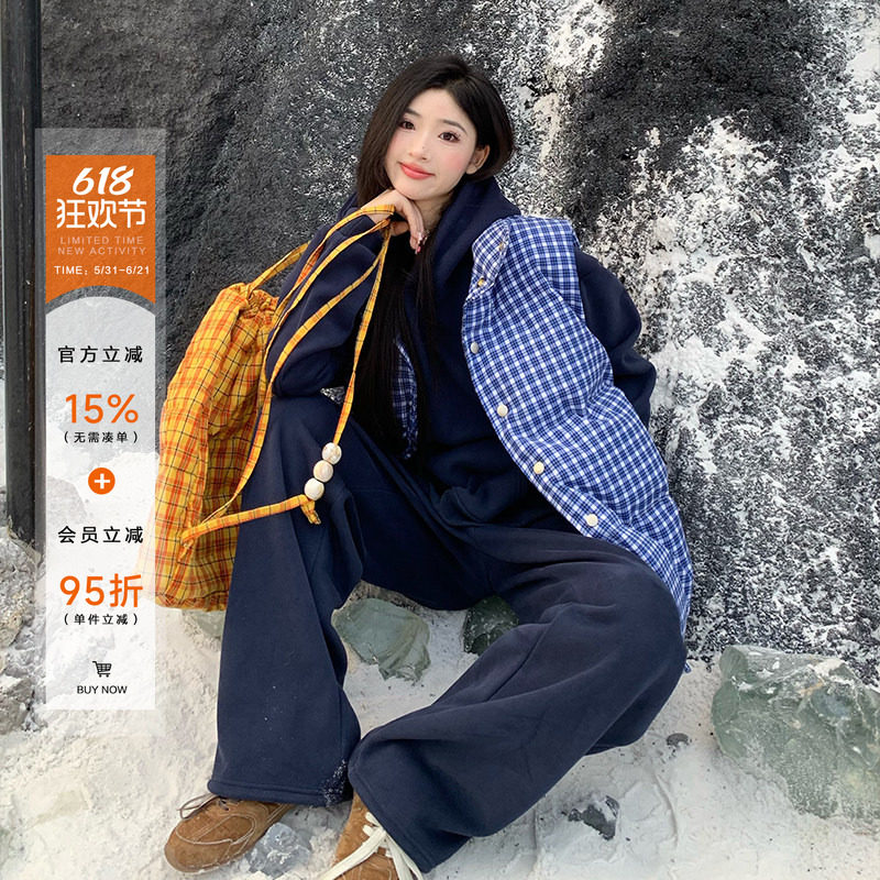 橘子树在哪儿高级感超好看格子棉服马甲女秋冬季外穿立领马夹外套