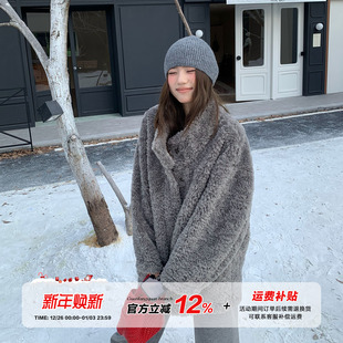 保暖重磅休闲上衣 橘子树在哪儿复古软糯毛毛外套女冬季 限时价