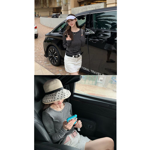 【清仓价】圆领长袖t恤女夏防晒