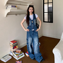 两件套 橘子树在哪儿复古牛仔套装 女夏季 设计感叠穿马夹背心工装 裤