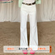设计感弹力直筒百搭裤 款 子 女春季 橘子树在哪儿复古白色喇叭牛仔裤