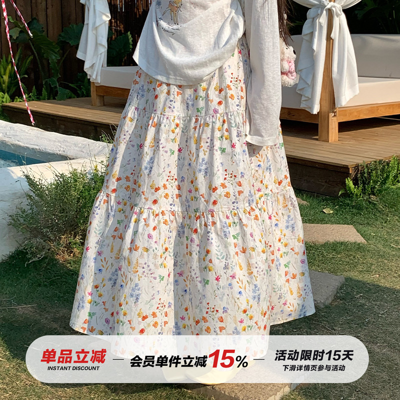 橘子树在哪儿韩系碎花半身裙女夏