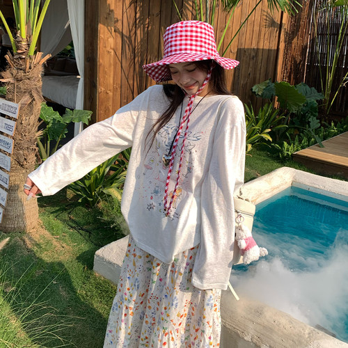 橘子树在哪儿韩系长袖t恤女夏季