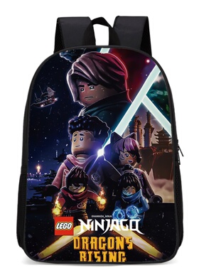 元素之力觉醒！LEGO Ninjago S5黑色书包小学生减负护脊潮酷款