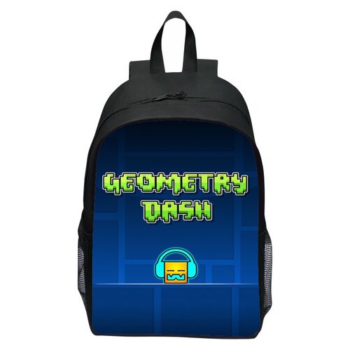 新品印花geometry dash几何冲刺书包 通通通学生卡通双肩背包男女