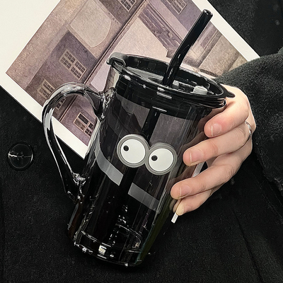 沐韩高颜值把手玻璃杯