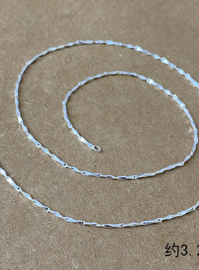 百氏银诚老银铺男女实心单链999足银项链锁骨链韩版简约雪花银