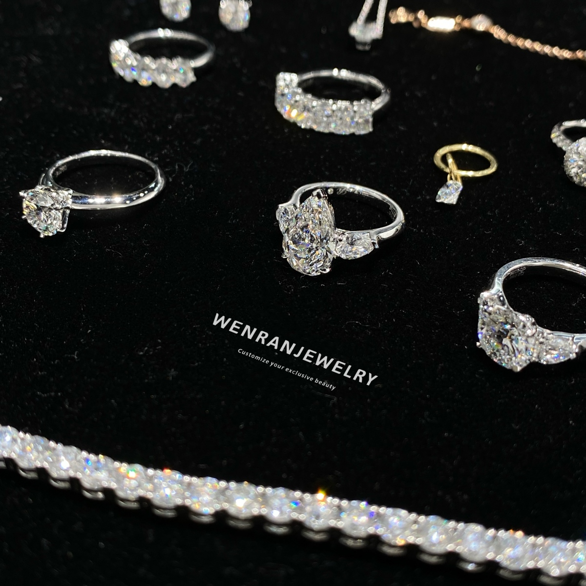 培育钻石钻戒首饰项链戒指耳钉定制专拍