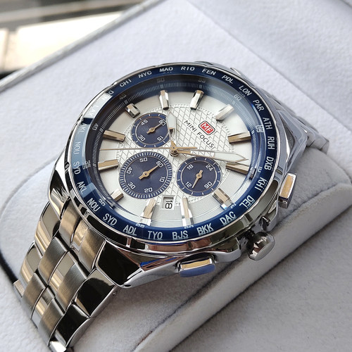 男士高级感大表盘钢带手表