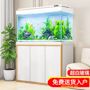 森森鱼缸新款 超白玻璃水族箱客厅生态免换水金鱼缸底滤龙鱼缸家用