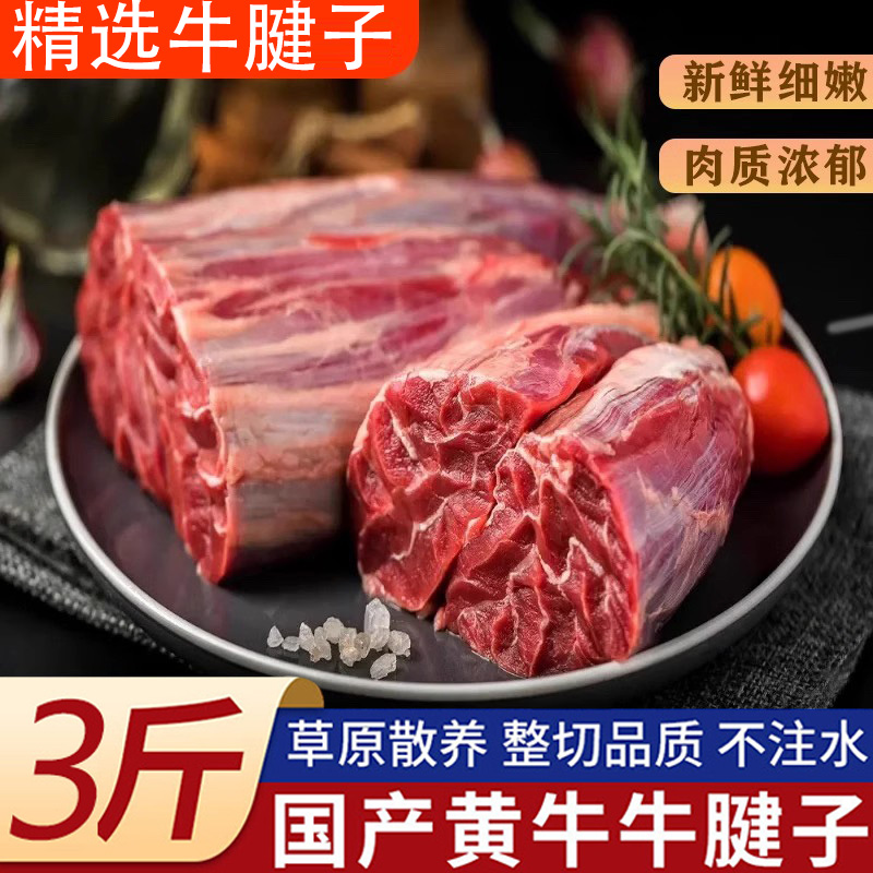 新鮮牛腱子黃牛牛腿肉原切腱子肉生鮮牛肉牛板腱黃牛牛腩商用食材