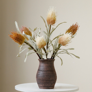 饰 佛塔花仿真花高档家居客厅摆设假花塑料餐桌花艺摆件插花茶几装