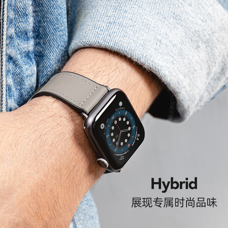 AMERICAN SWITCHEASY FOR APPLE NEW 2023 APPLE WATCH S9 8 7 LEATHER WATCH STRAP SERIES SILICONE 38 40 42 44 45MM FASHION MEN AND WOMEN WRISTBAND