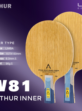 LOKI雷神乒乓球拍W81内置乒乓球底板碳专业赛级全国锦标赛特别版