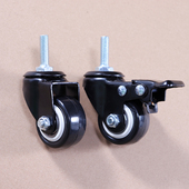 轮子脚轮万向轮静音橡胶刹车轮优质重型铁轮带刹车轱辘