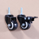 轮子脚轮万向轮静音橡胶刹车轮优质重型铁轮带刹车轱辘
