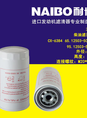 CX-6384柴油滤清器 FF5622 FF5421/65.12503-5026A/ 适用于挖机柴